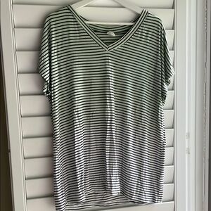 Striped V-Neck Women's Top